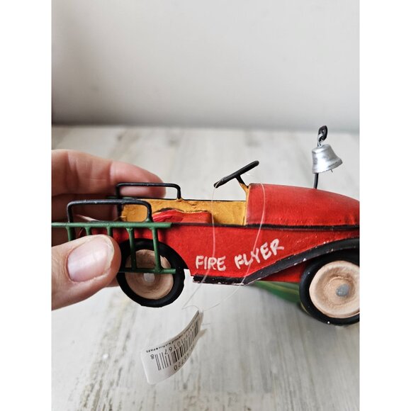 Fire flyer Red Rover metal car fire truck ornament set Xmas tree - Picture 3 of 11